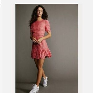 SAYLOR Darian Lace Cutout Dress NWT XS Rose Pink